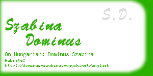 szabina dominus business card